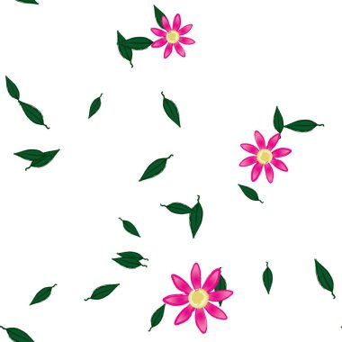 Yaprakları pürüzsüz arkaplan, vektör illüstrasyonu 