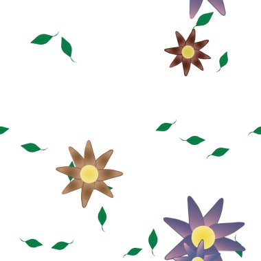 Yaprakları pürüzsüz arkaplan, vektör illüstrasyonu