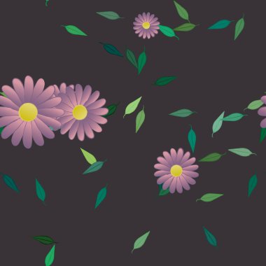 Yaprakları pürüzsüz arkaplan, vektör illüstrasyonu