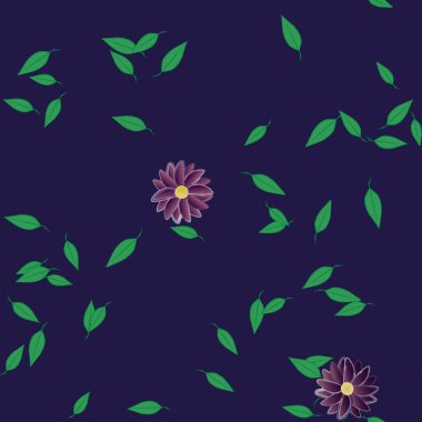 Yaprakları pürüzsüz arkaplan, vektör illüstrasyonu