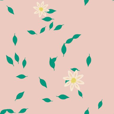 Yaprakları pürüzsüz arkaplan, vektör illüstrasyonu 