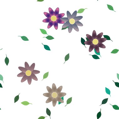 Çiçeksiz arka plan, vektör illüstrasyonu