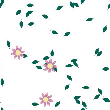 Yaprakları pürüzsüz arkaplan, vektör illüstrasyonu