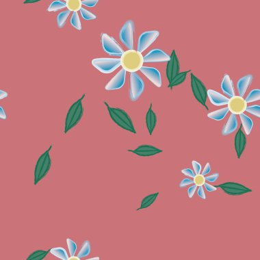 Yaprakları pürüzsüz arkaplan, vektör illüstrasyonu