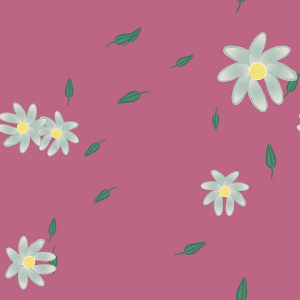 Fundo Sem Costura Floral Bonito Ilustração Vetorial — Vetor de Stock