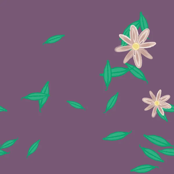 Fundo Sem Costura Floral Bonito Ilustração Vetorial — Vetor de Stock