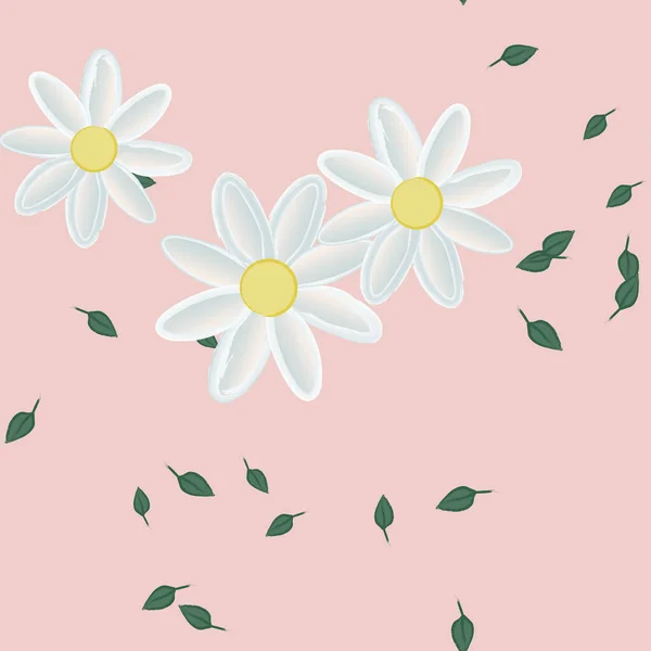 Schöne Florale Nahtlose Hintergrund Vektorillustration — Stockvektor