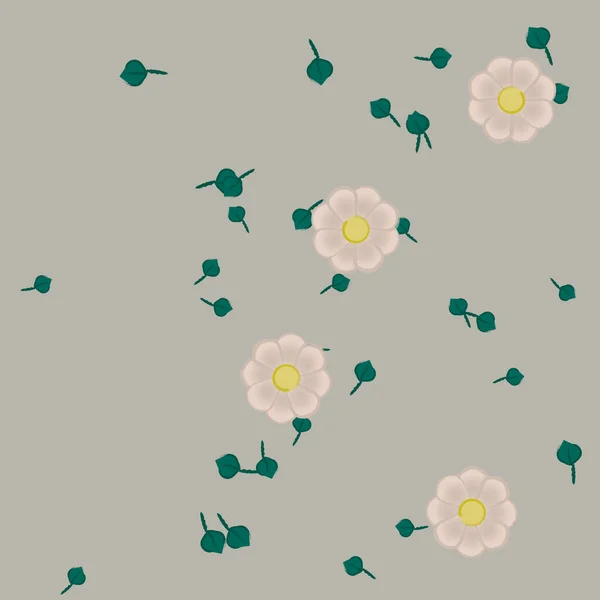 Schöne Florale Nahtlose Hintergrund Vektorillustration — Stockvektor