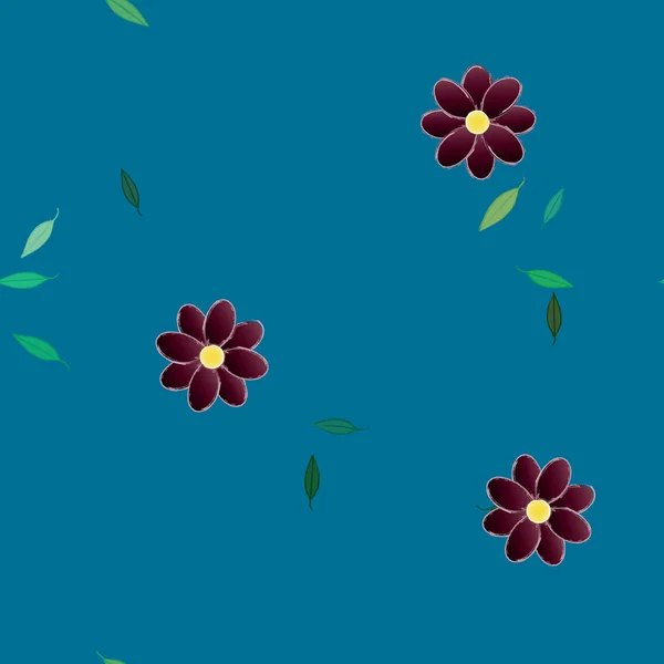 Fundo Sem Costura Floral Bonito Ilustração Vetorial — Vetor de Stock