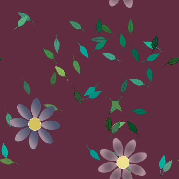 Fundo Sem Costura Floral Bonito Ilustração Vetorial — Vetor de Stock