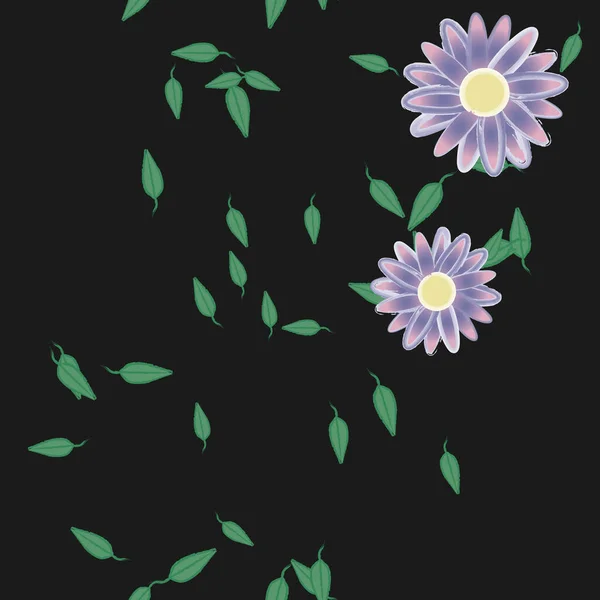 Fundo Sem Costura Floral Bonito Ilustração Vetorial — Vetor de Stock