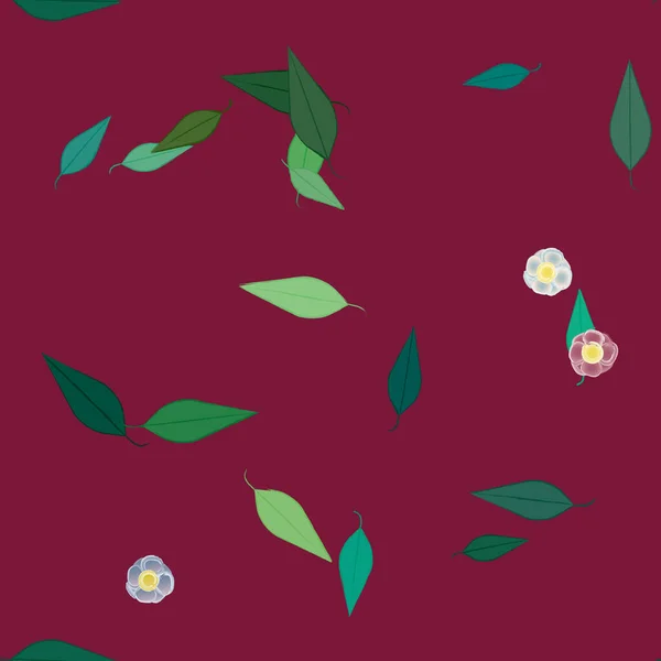 Fundo Sem Costura Floral Bonito Ilustração Vetorial — Vetor de Stock