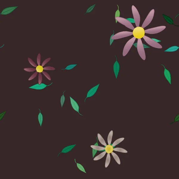 Beau Fond Floral Sans Couture Illustration Vectorielle — Image vectorielle