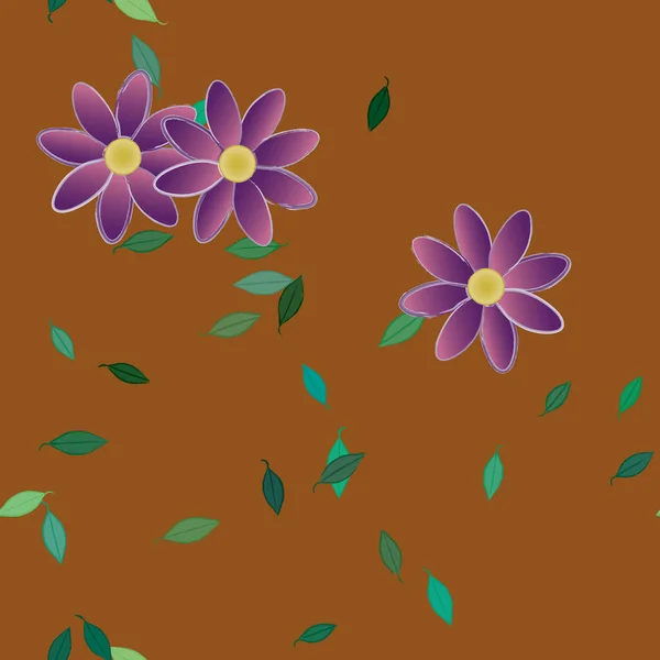 Fundo Sem Costura Floral Bonito Ilustração Vetorial — Vetor de Stock