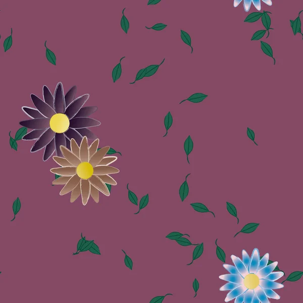 Schöne Florale Nahtlose Hintergrund Vektorillustration — Stockvektor