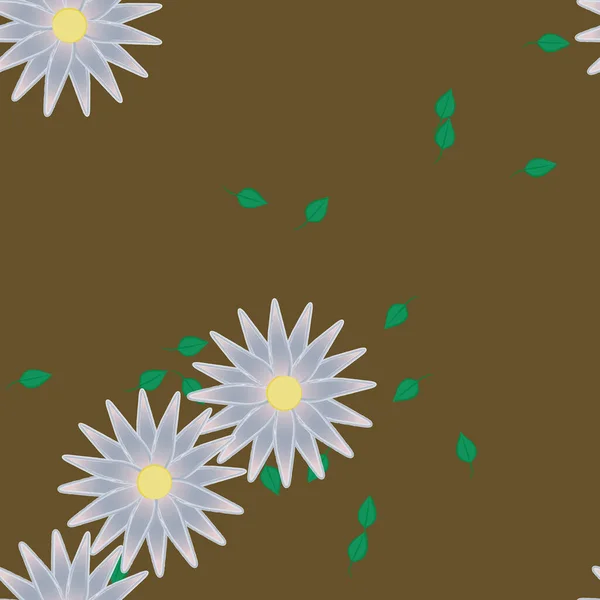 Fundo Sem Costura Floral Bonito Ilustração Vetorial — Vetor de Stock