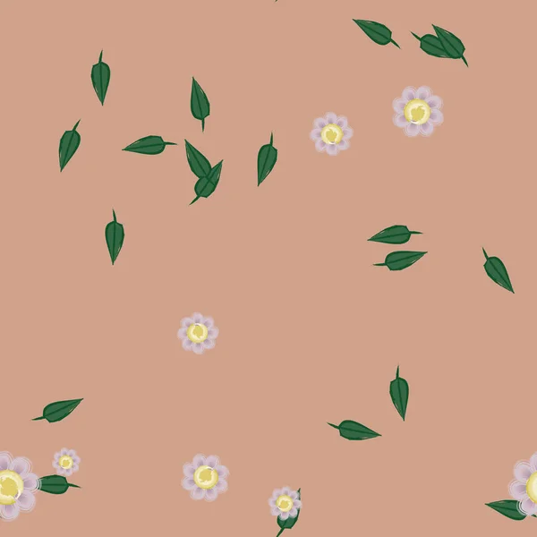 Fundo Sem Costura Floral Bonito Ilustração Vetorial — Vetor de Stock