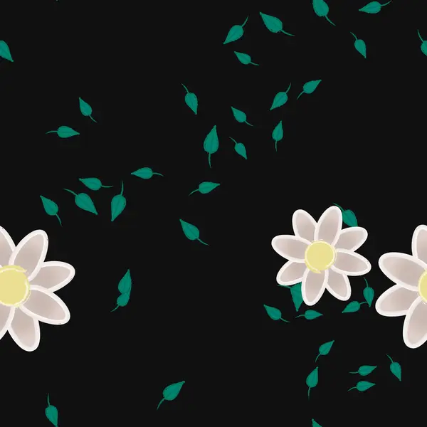 Hermoso Fondo Sin Costura Floral Ilustración Vectores — Vector de stock