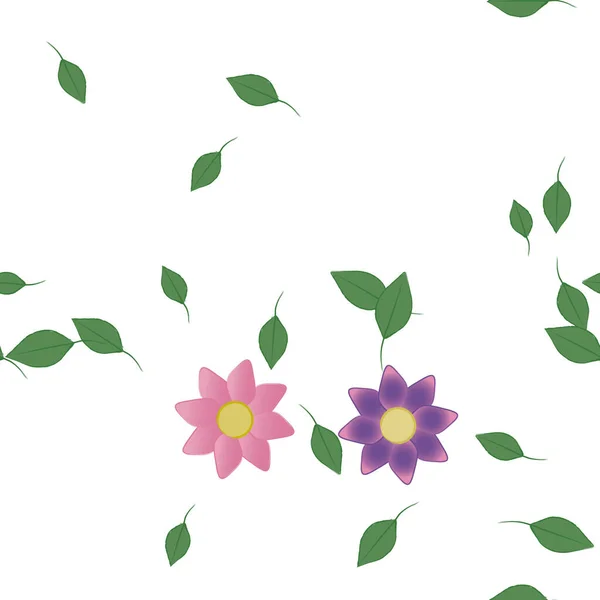 Fundo Sem Costura Floral Bonito Ilustração Vetorial — Vetor de Stock