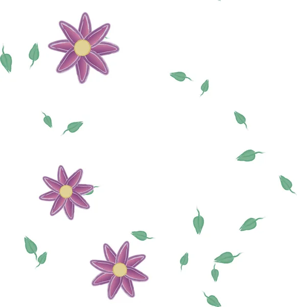 Schöne Florale Nahtlose Hintergrund Vektorillustration — Stockvektor