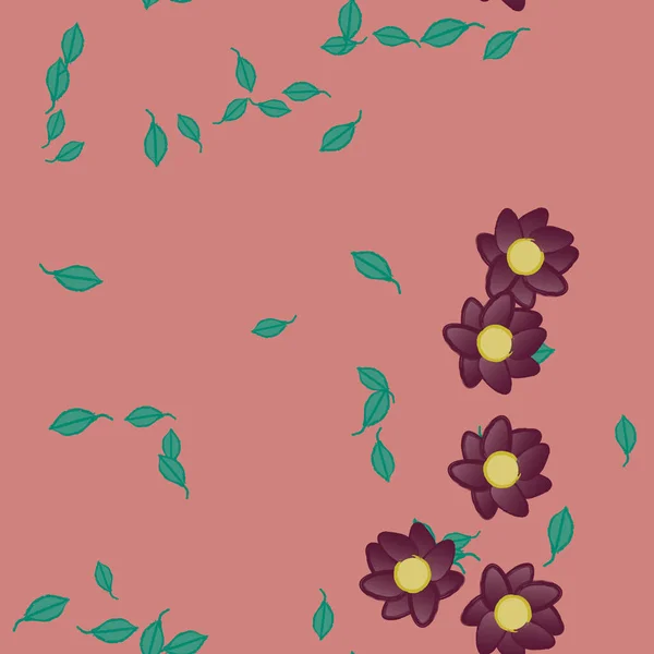 Schöne Florale Nahtlose Hintergrund Vektorillustration Blumen — Stockvektor