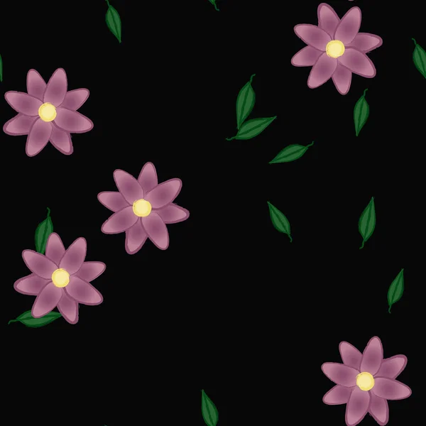 Fundo Sem Costura Floral Bonito Ilustração Vetorial — Vetor de Stock