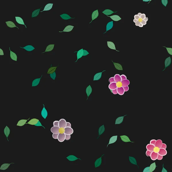 Beau Fond Floral Sans Couture Illustration Vectorielle — Image vectorielle