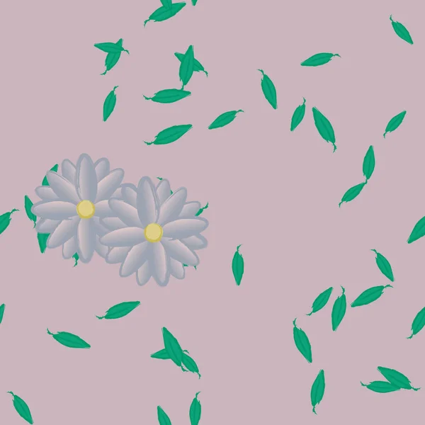 Fundo Sem Costura Floral Bonito Ilustração Vetorial — Vetor de Stock