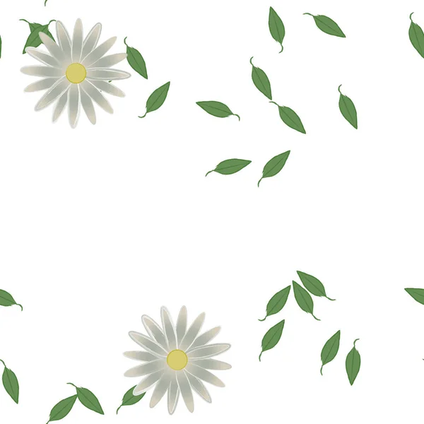 Schöne Florale Nahtlose Hintergrund Vektorillustration — Stockvektor