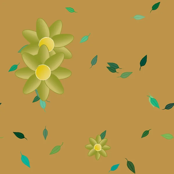 Beautiful Floral Seamless Background Vector Illustration — Stock Vector