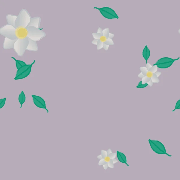 Fundo Sem Costura Floral Bonito Ilustração Vetorial — Vetor de Stock