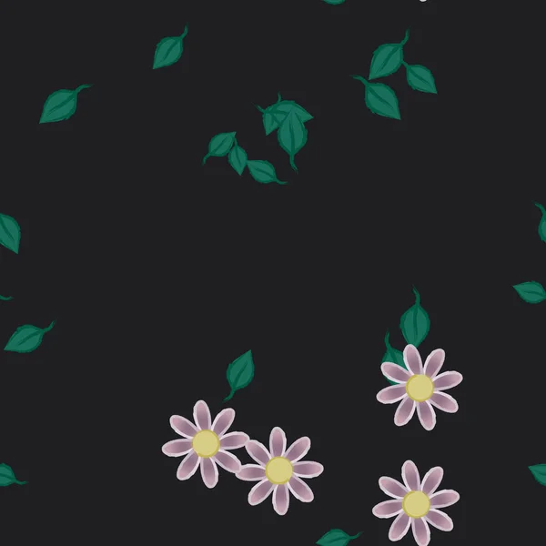 Frumos Fundal Floral Fără Sudură Ilustrație Vectorială — Vector de stoc