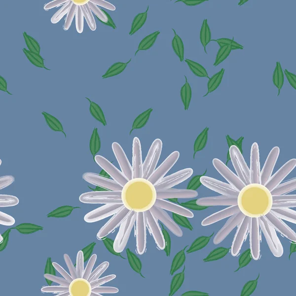 Schöne Florale Nahtlose Hintergrund Vektorillustration — Stockvektor