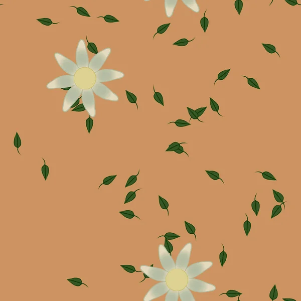 Fundo Sem Costura Floral Bonito Ilustração Vetorial — Vetor de Stock