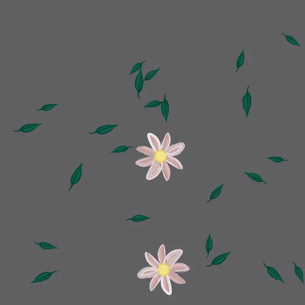 Fundo Sem Costura Floral Bonito Ilustração Vetorial Flores — Vetor de Stock