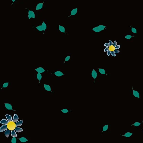 Hermoso Fondo Sin Costura Floral Ilustración Vectores — Vector de stock