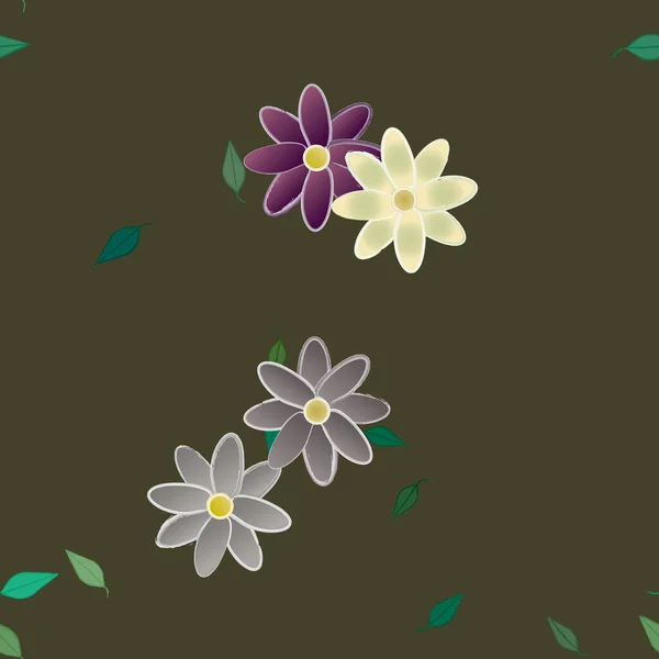 Beautiful Floral Seamless Background Vector Illustration — Stock Vector