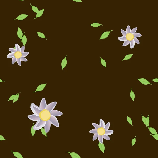 Fundo Sem Costura Floral Bonito Ilustração Vetorial — Vetor de Stock