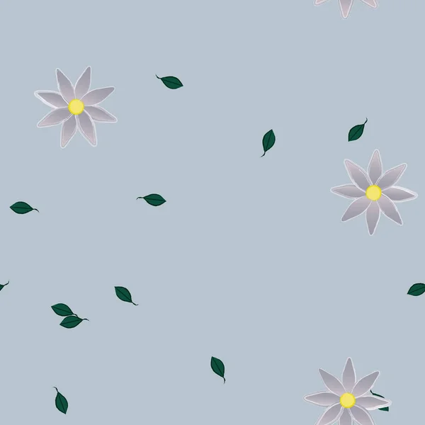 Fundo Sem Costura Floral Bonito Ilustração Vetorial — Vetor de Stock