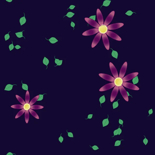 Hermoso Fondo Sin Costura Floral Ilustración Vectores — Vector de stock