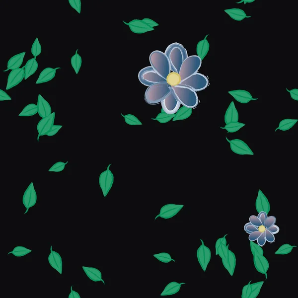 Fundo Sem Costura Floral Bonito Ilustração Vetorial —  Vetores de Stock