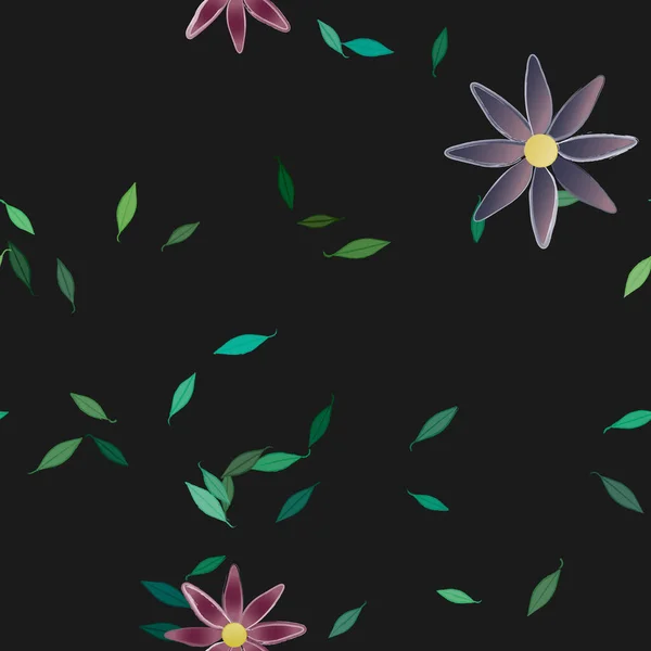 Fundo Sem Costura Floral Bonito Ilustração Vetorial — Vetor de Stock