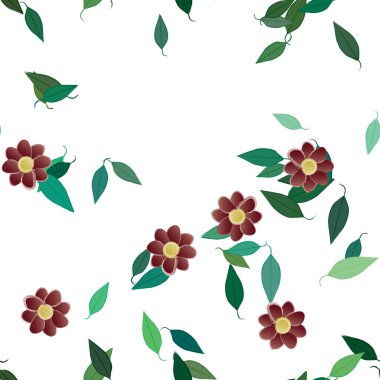 Çiçeksiz arka plan, vektör illüstrasyonu