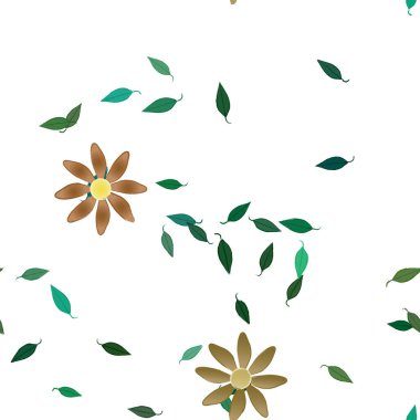 Yaprakları pürüzsüz arkaplan, vektör illüstrasyonu