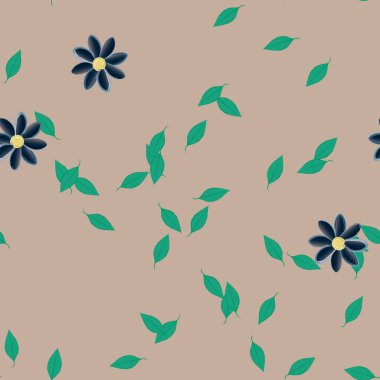 Yaprakları pürüzsüz arkaplan, vektör illüstrasyonu