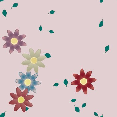 Çiçeksiz arka plan, vektör illüstrasyonu