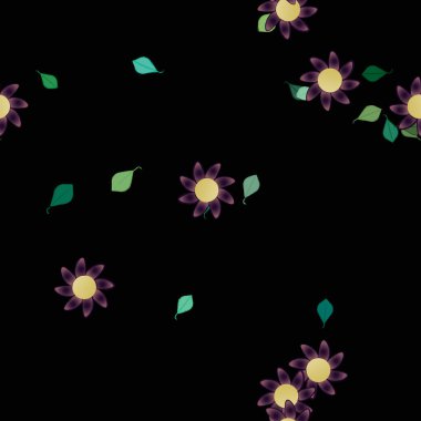 Yaprakları pürüzsüz arkaplan, vektör illüstrasyonu