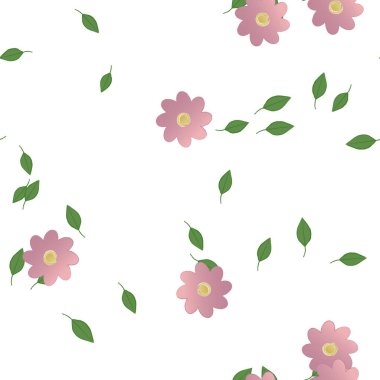 Yaprakları pürüzsüz arkaplan, vektör illüstrasyonu