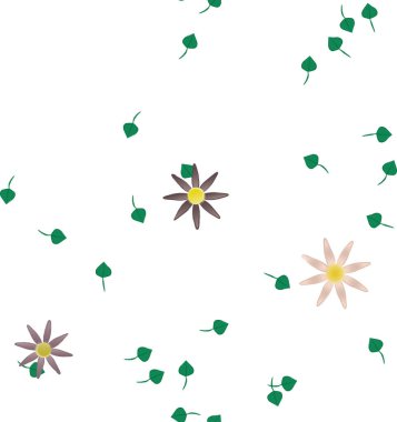 Yaprakları pürüzsüz arkaplan, vektör illüstrasyonu