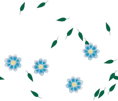 Yaprakları pürüzsüz arkaplan, vektör illüstrasyonu